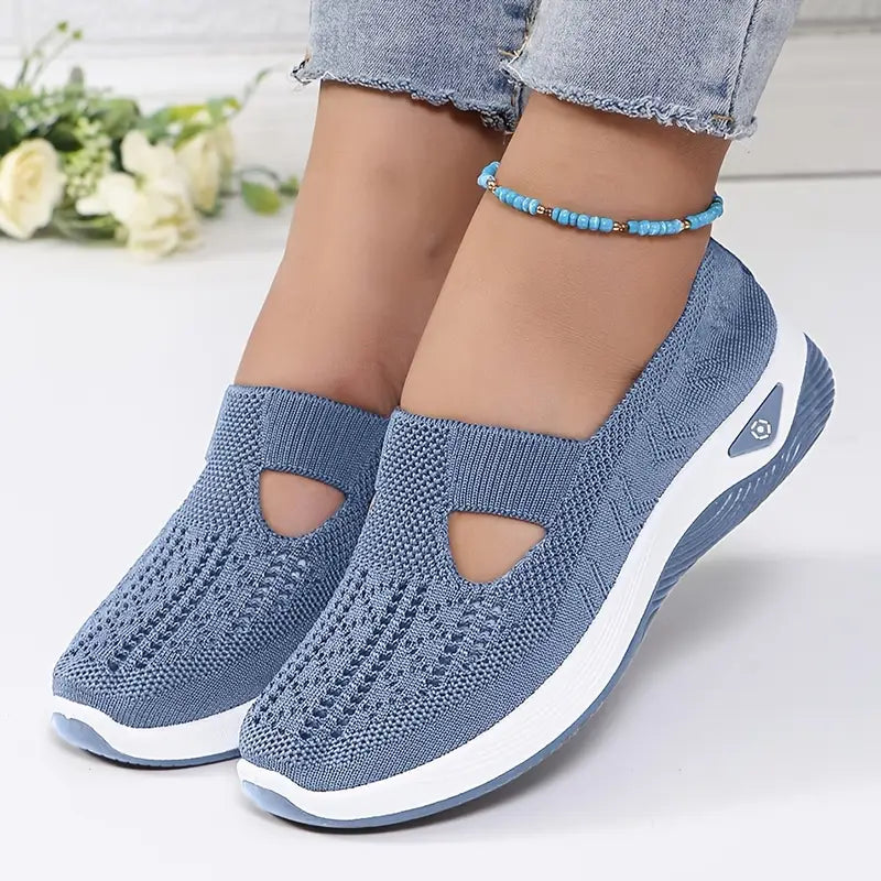 Women’s Orthopedic Slip On Shoes with Non Slip Sole and Breathable Knit