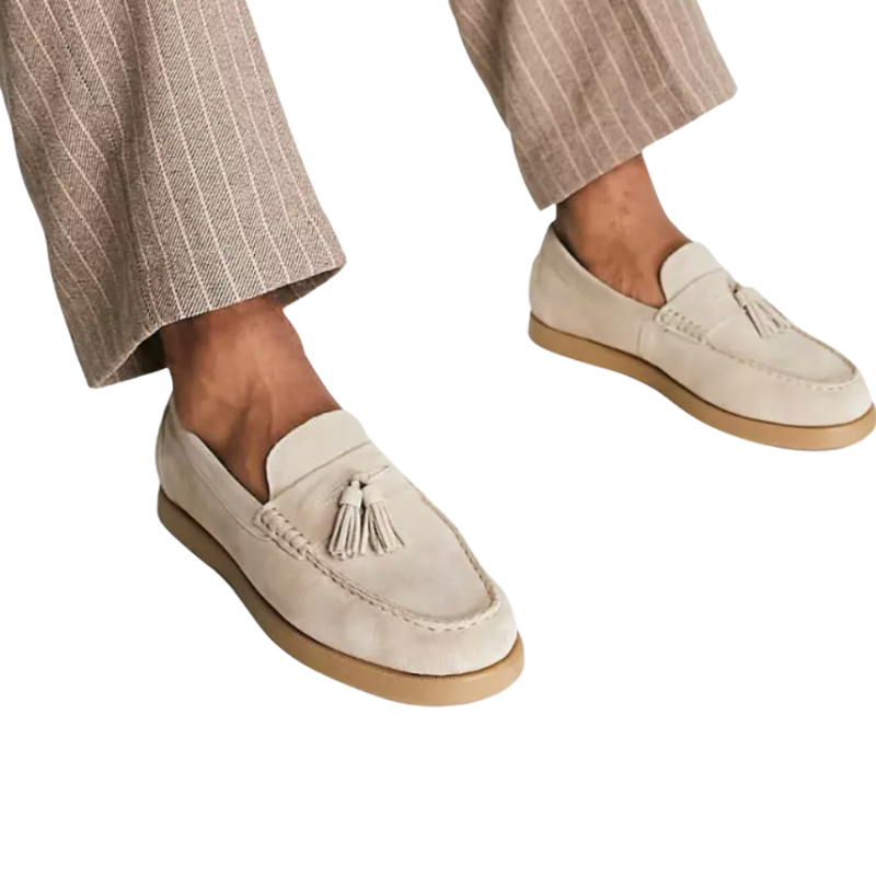 Suede Tassel Loafers Classic Slip-On Men Winter