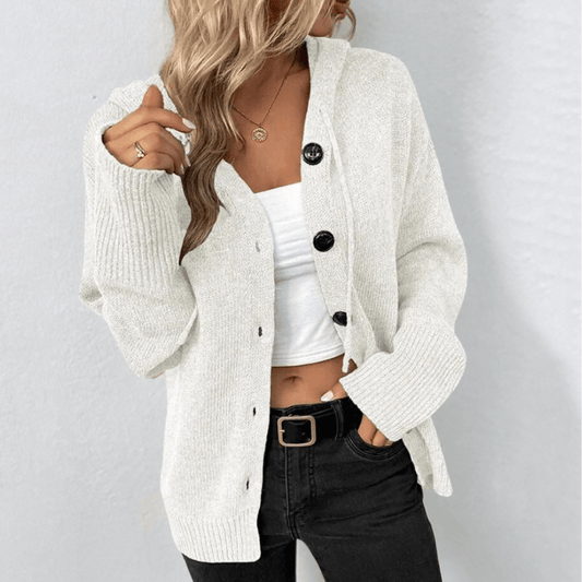 Women’s Knitted Cardigan with Buttons Winter