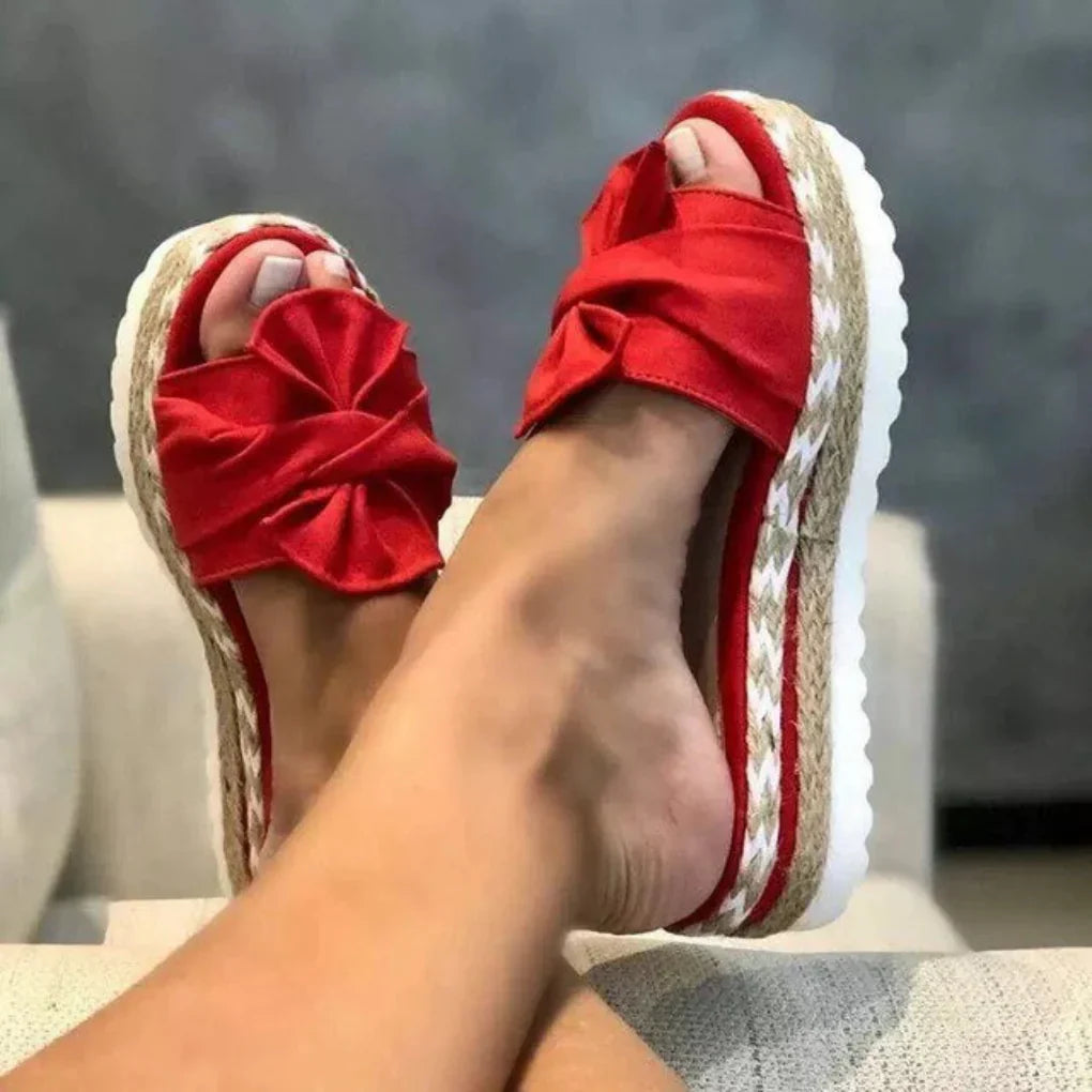 Maribel | Women’s Orthopedic Bow Platform Slides