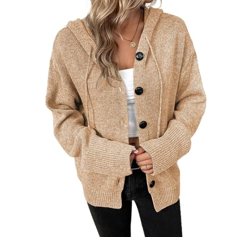 Women’s Knitted Cardigan with Buttons Winter
