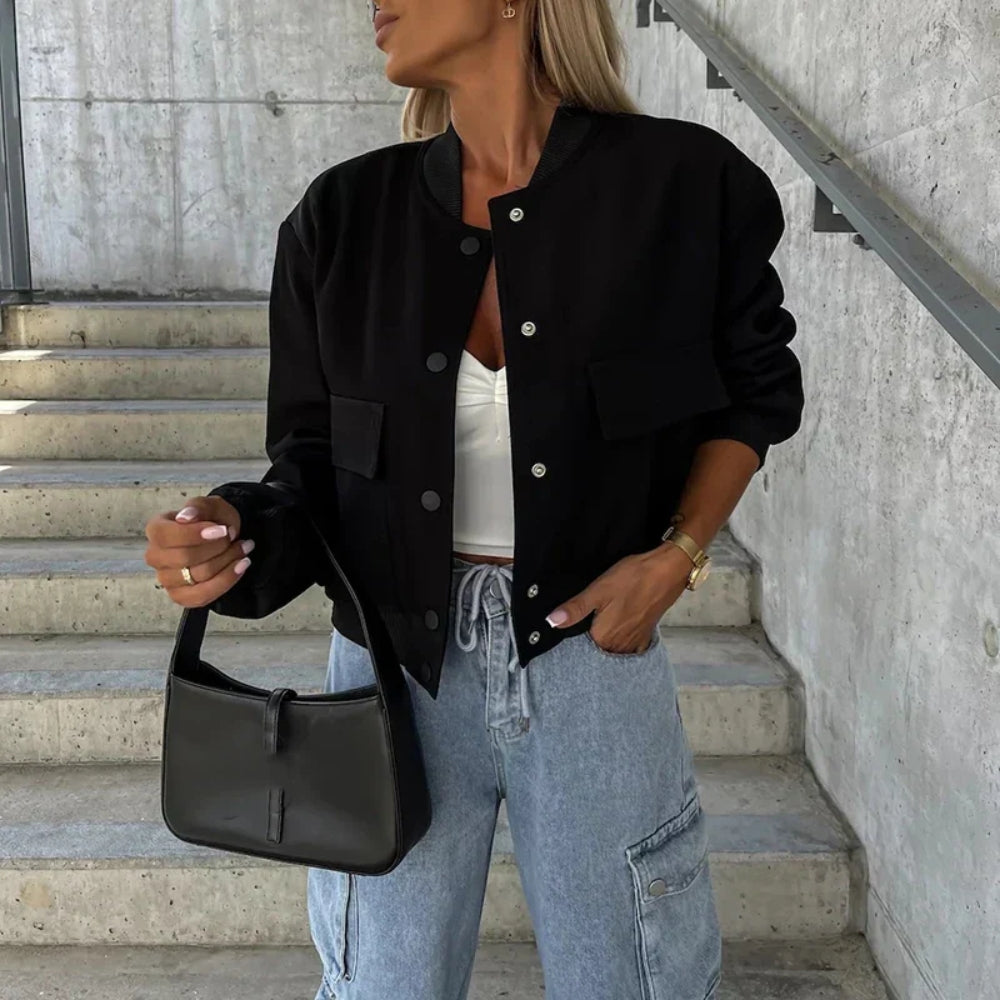 Women's Minimalist Button-Up Jacket