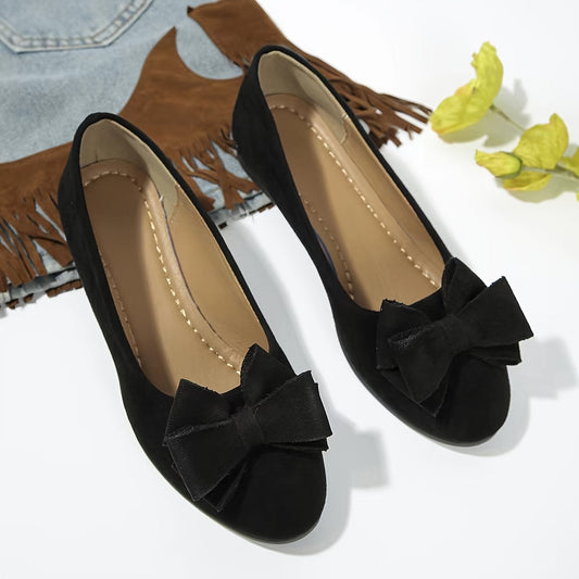 Women’s Comfortable Ballet Flats with Bow Detail