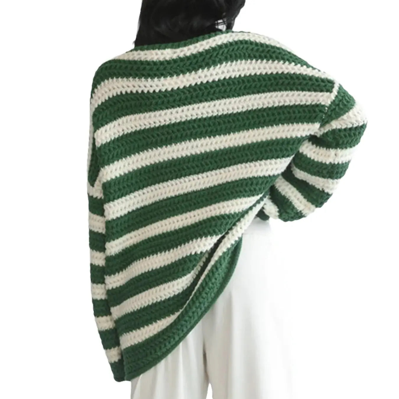 Women’s Striped Knit Sweater Perfect for Cozy Winter