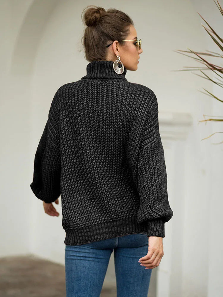 Soft Warm Winter Turtleneck Knit Sweater