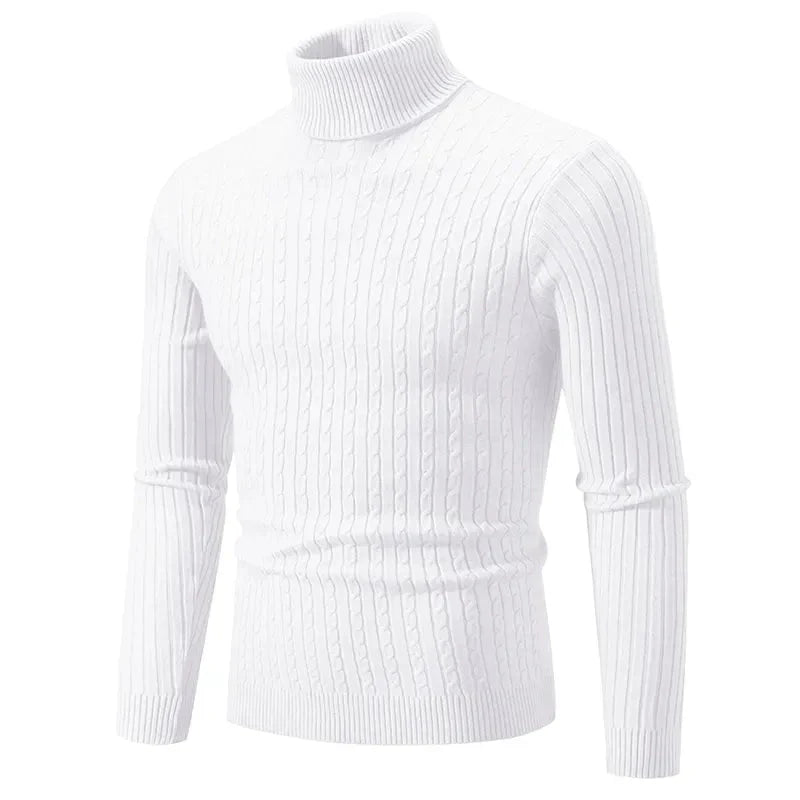 Warm Winter Turtleneck Slim Fit Sweater Men