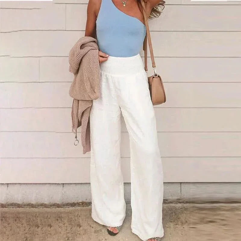 Women’s Relaxed Fit Wide Leg Pants with Elastic Waist