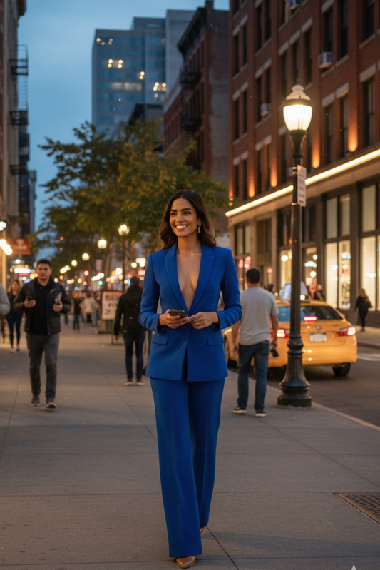 Women's Tailored Blazer & Trousers Set Elegant Two Piece Suit
