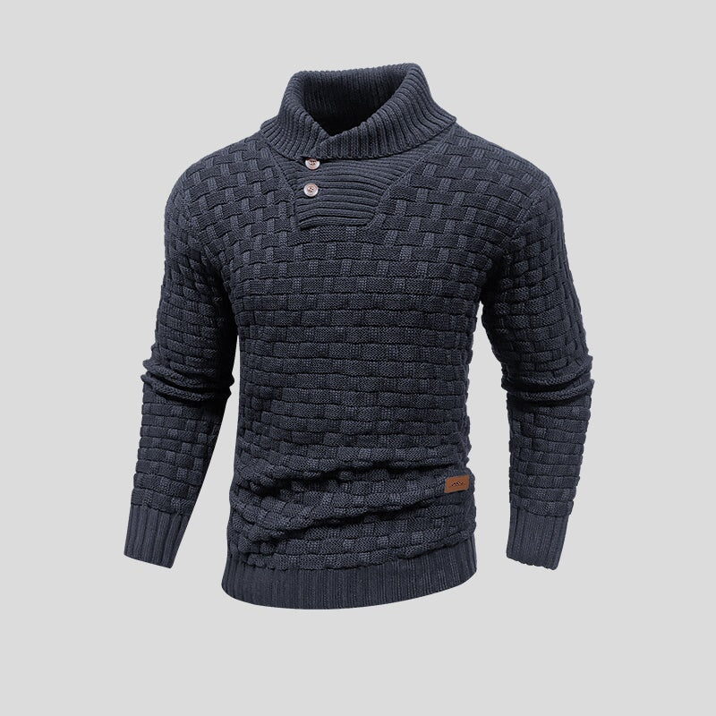 Men’s Turtleneck Warm Winter Pattern Sweater