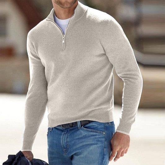 Half-Zip Pullover with Classic Fit Men Winter