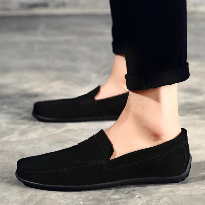 Classic Suede Loafers Comfortable Casual Shoes Men Winter