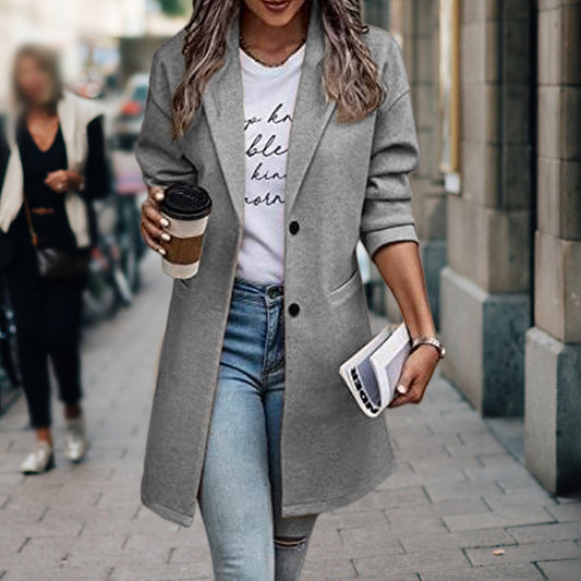 Women’s Chic Button Coat for Casual Style