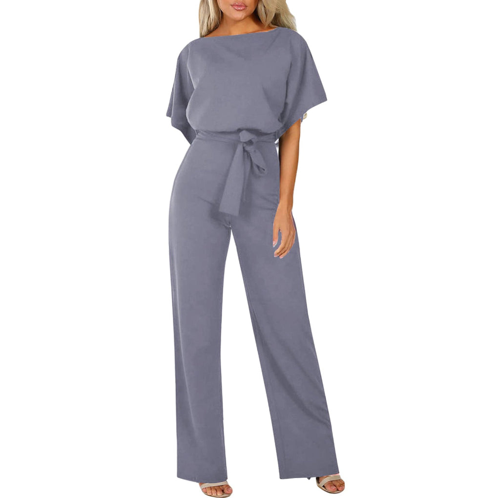 Women's Minimalist Wide Leg Jumpsuit – Elegant Casual One Piece Outfit