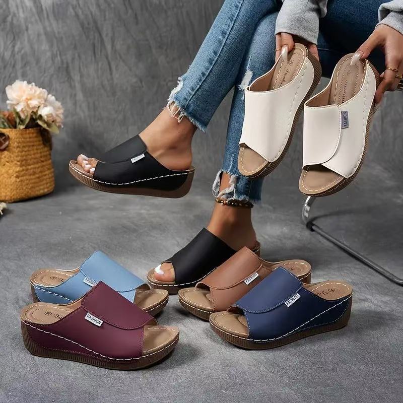 Women’s Orthopedic Arch Support Slip On Sandals with Cushioned Sole