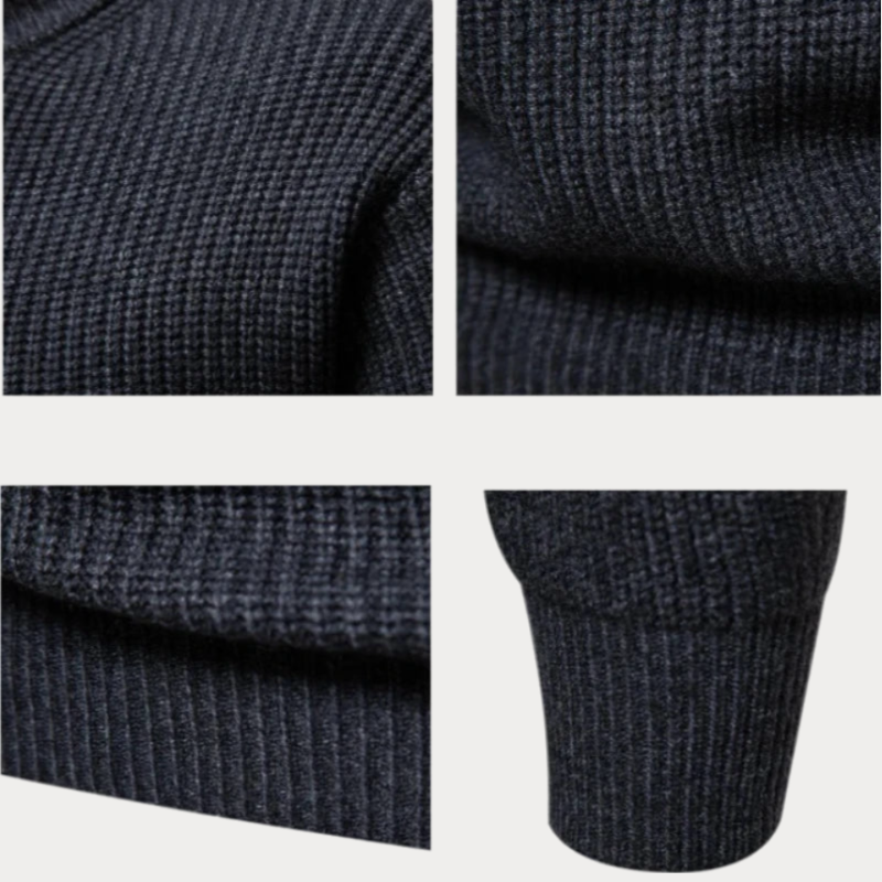 Classic Crew Neck Knit Sweater Men Winter