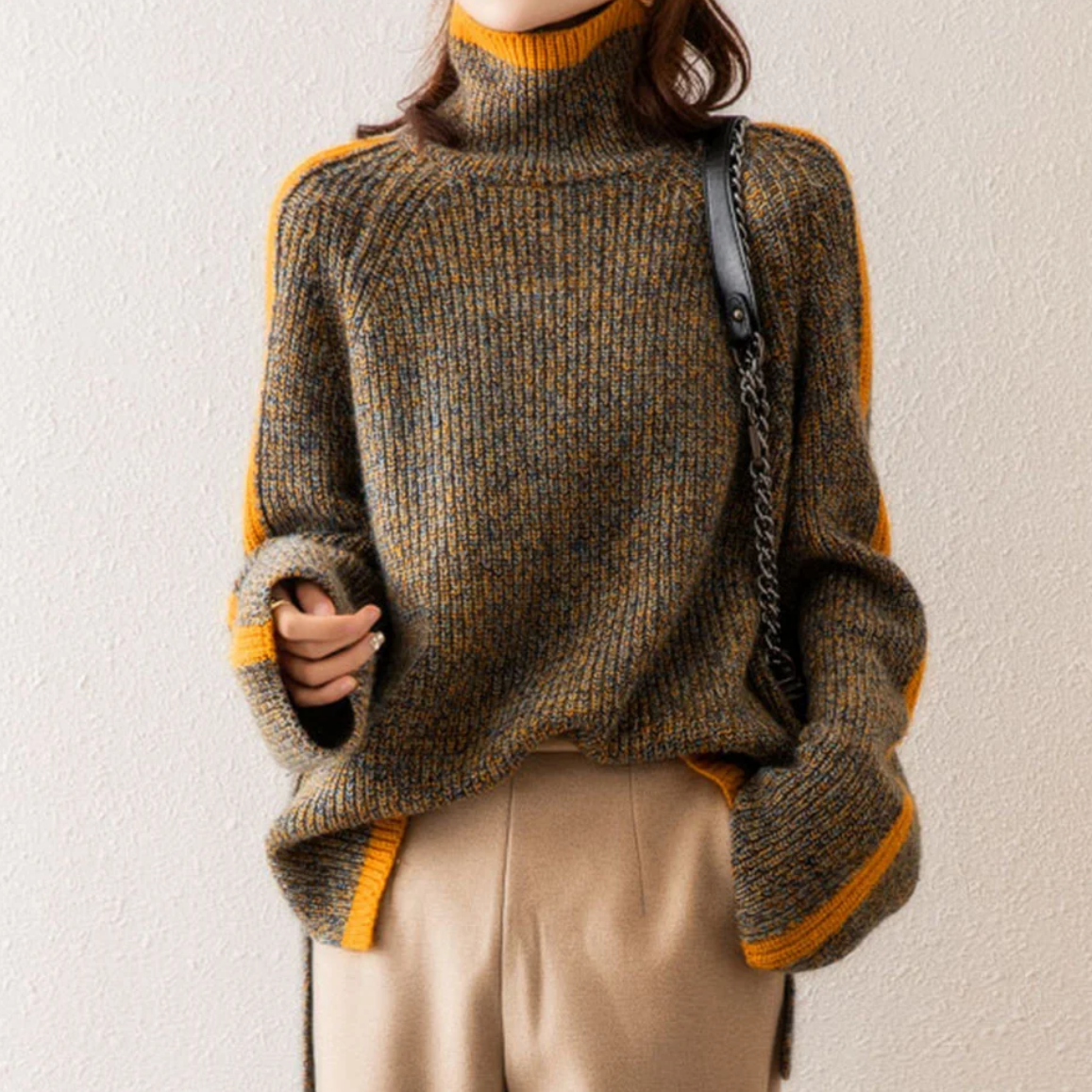 Women’s Knit Sweater with Bold Design