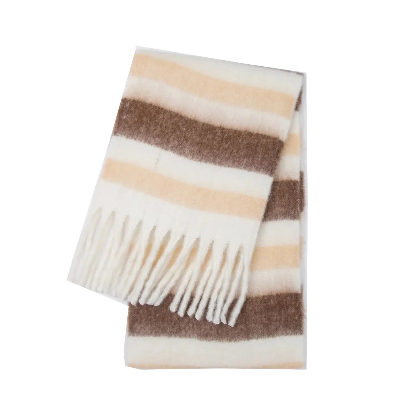 Women’s Striped Scarf with Cozy Feel