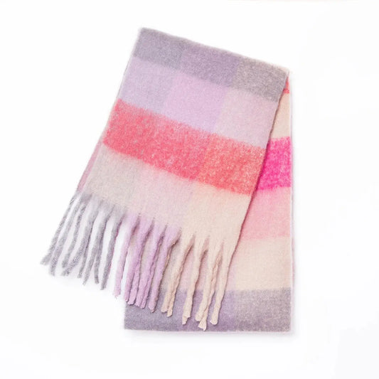 Women’s Striped Scarf with Cozy Feel