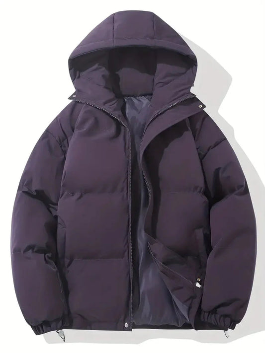 Men’s Winter Quilted Jacket with Hood Design