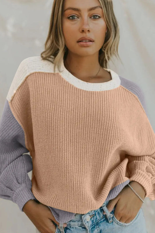 Women’s Ribbed Knit Sweater for Cozy Winter
