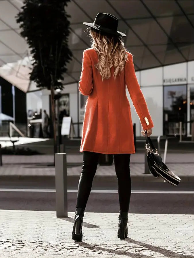 Women's Stylish Double-Breasted Formal Coat