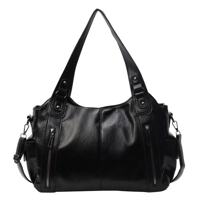 Classic Structured Leather Tote Bag for Women