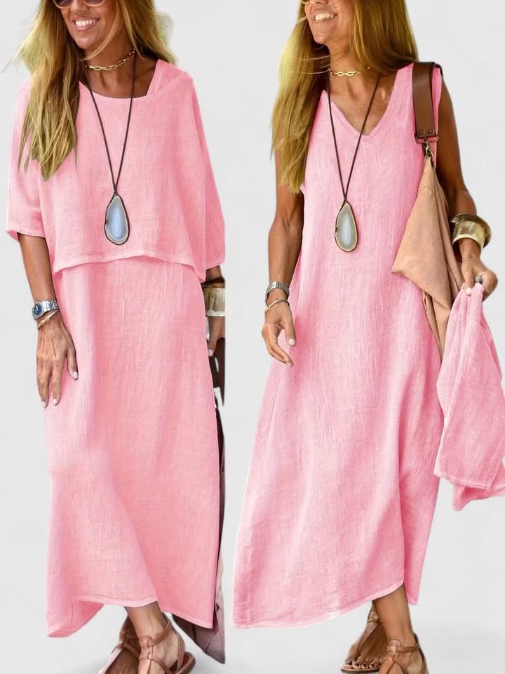 Women's Elegant Two Piece Set Relaxed Fit Top and Matching Skirt Outfit