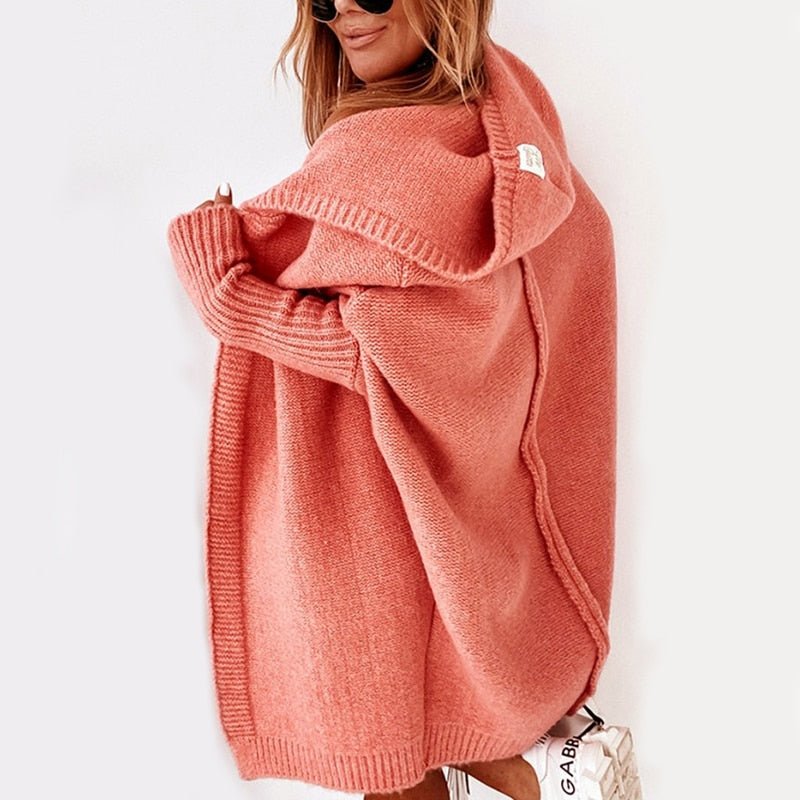 Women’s Knit Hoodie Cardigan – Relaxed Fit