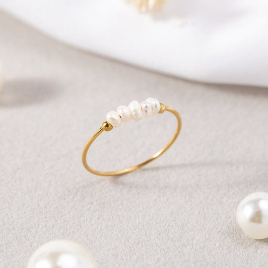 Classic Pearl Ring with Timeless Charm for Women