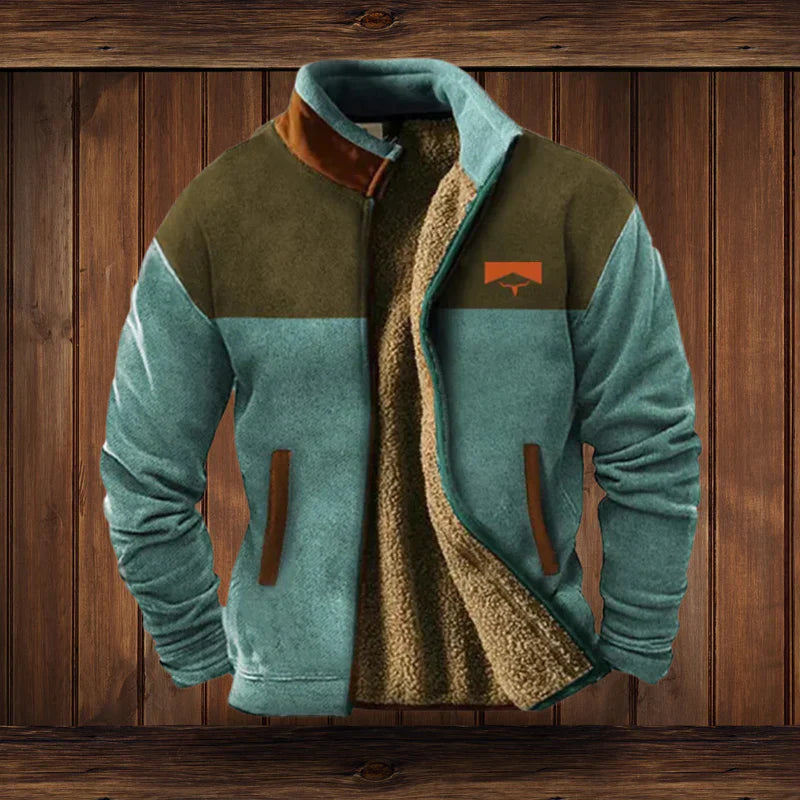 Winter Men Jacket Warm Tribal Pattern