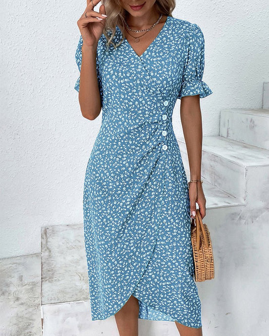 Elegant Floral Dress With Flattering Timeless Fit for Women