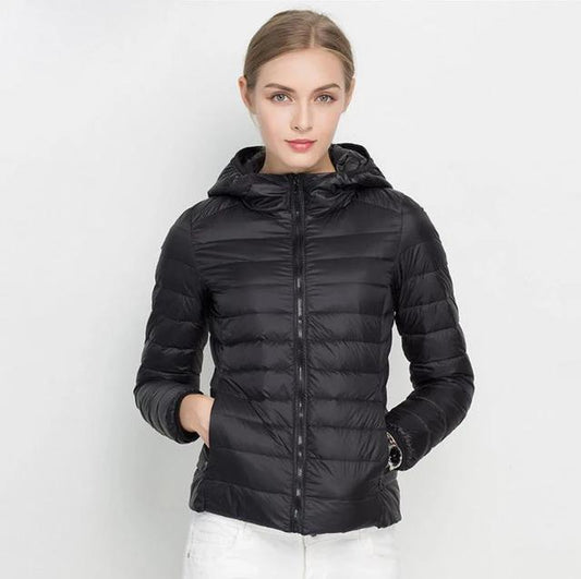 Women's Quilted Hooded Jacket – Lightweight Design