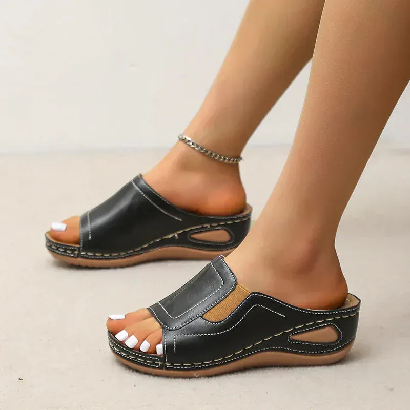 Lennox | Women’s Orthopedic Slip-On Wedge Sandals