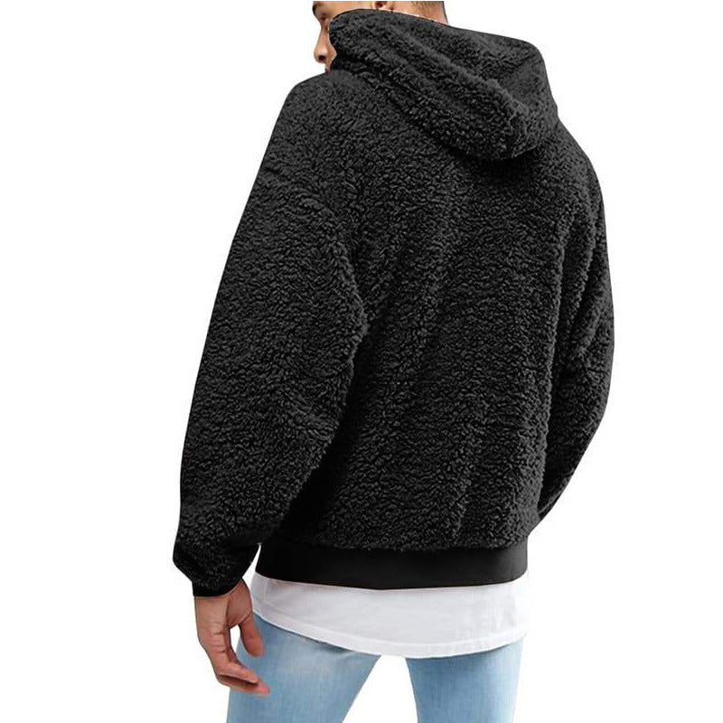 Men’s Warm Winter Turtleneck Teddy Hoodie