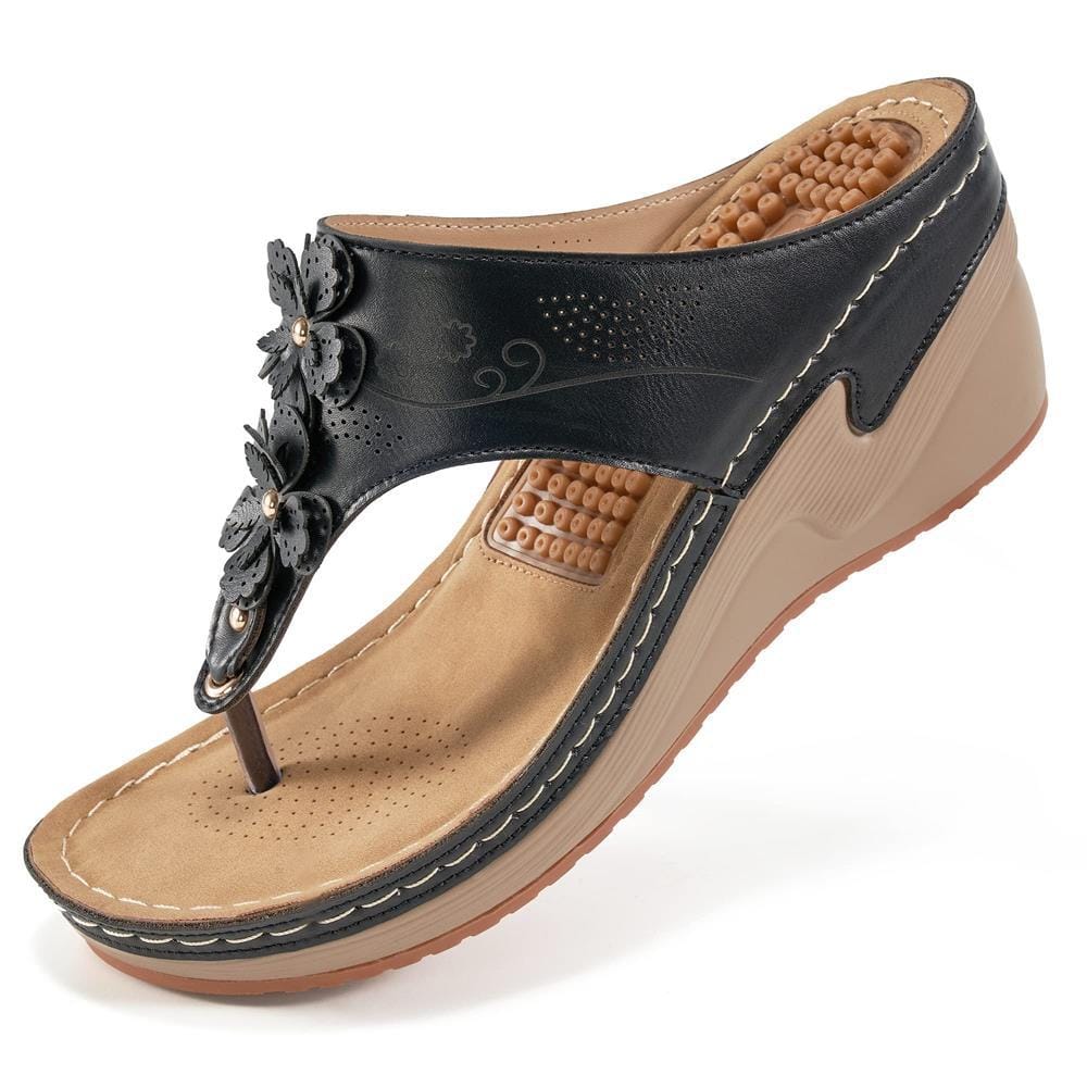 Brinley | Women’s Orthopedic Wedge Thong Sandals