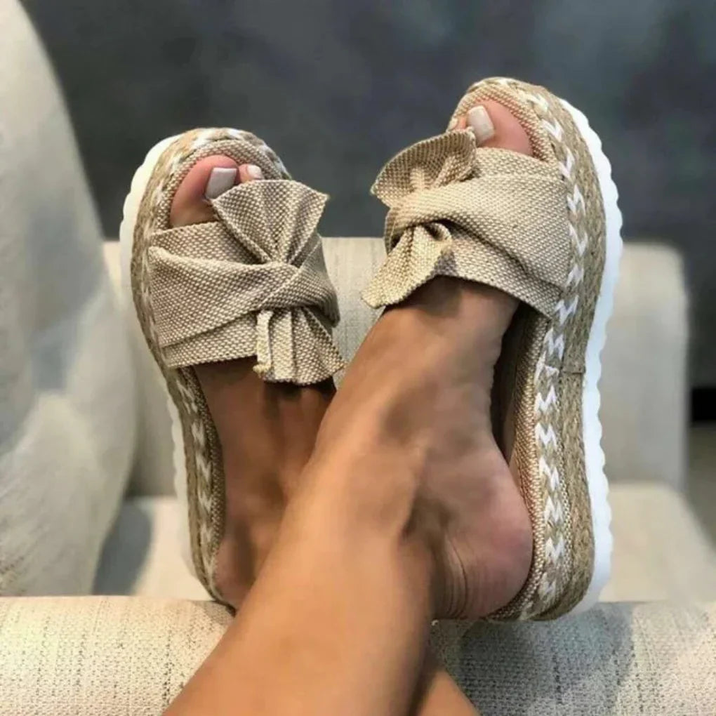 Maribel | Women’s Orthopedic Bow Platform Slides