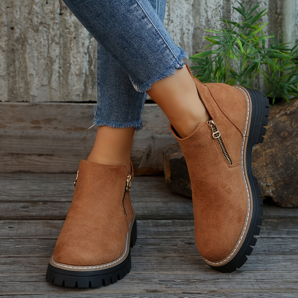 Women’s Orthopedic Ankle Boots with Easy-Zip Support