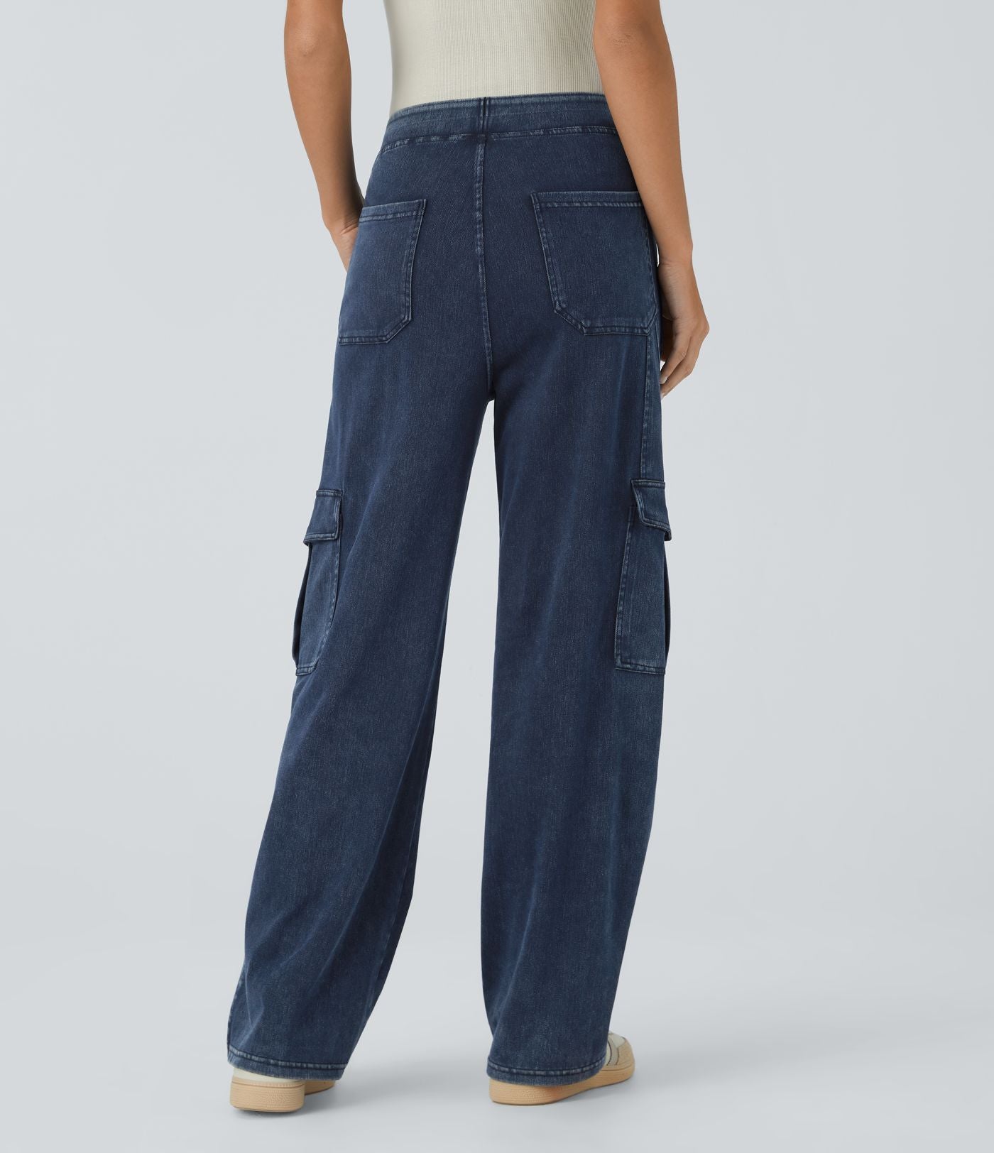 Women’s Stretch Cargo Pants with Straight Leg and Utility Pockets