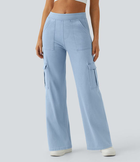 Women’s Stretch Cargo Pants with Straight Leg and Utility Pockets