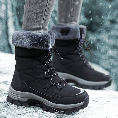 Winter Warme Damen Boots Außensohle Grip