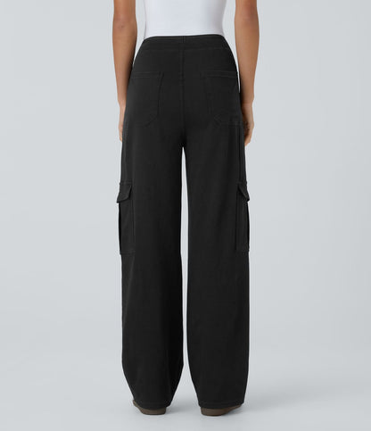 Women’s Stretch Cargo Pants with Straight Leg and Utility Pockets