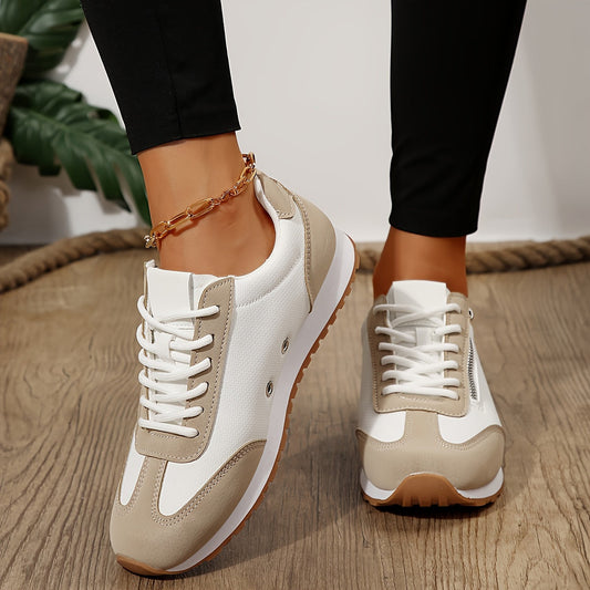 Women’s Orthopedic Walking Sneakers with Cushioned Sole and Lace Up Design