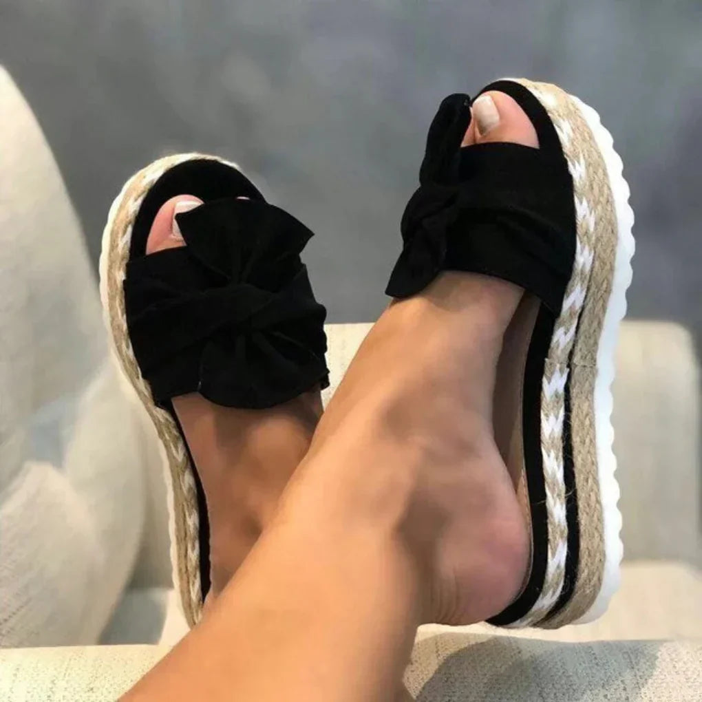 Maribel | Women’s Orthopedic Bow Platform Slides