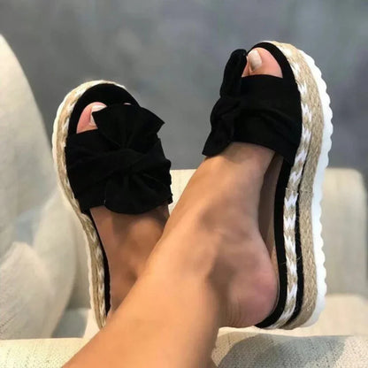 Maribel | Women’s Orthopedic Bow Platform Slides