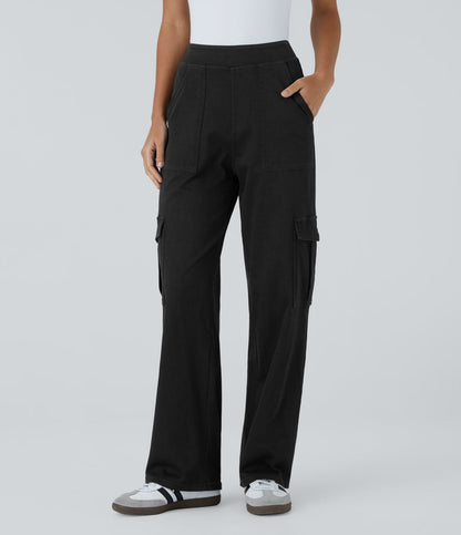 Women’s Stretch Cargo Pants with Straight Leg and Utility Pockets