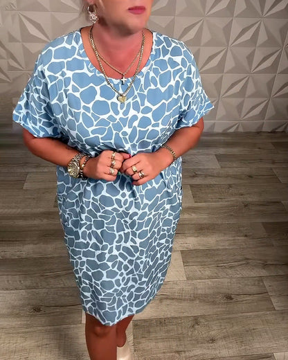 Modern Printed Knee-Length Summer Dress for Women