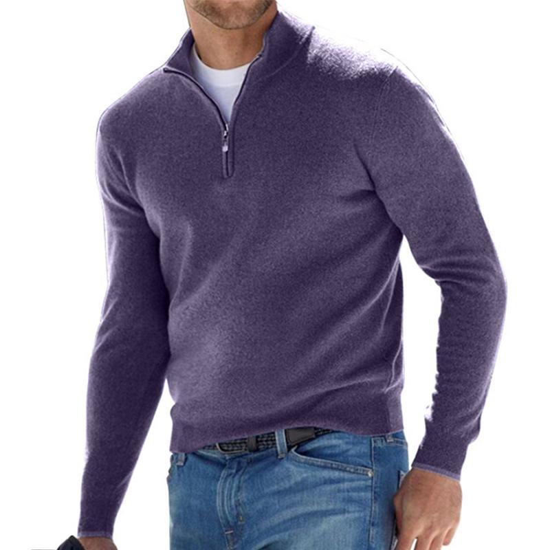 Stylischer Zip Pullover Für Herren Winter