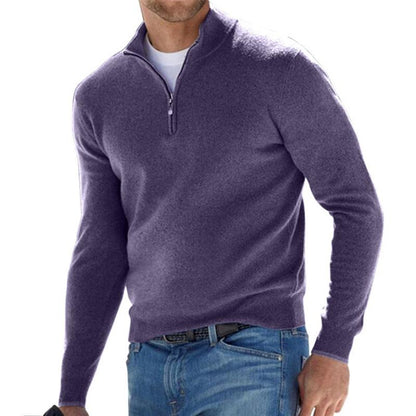 Stylischer Zip Pullover Für Herren Winter