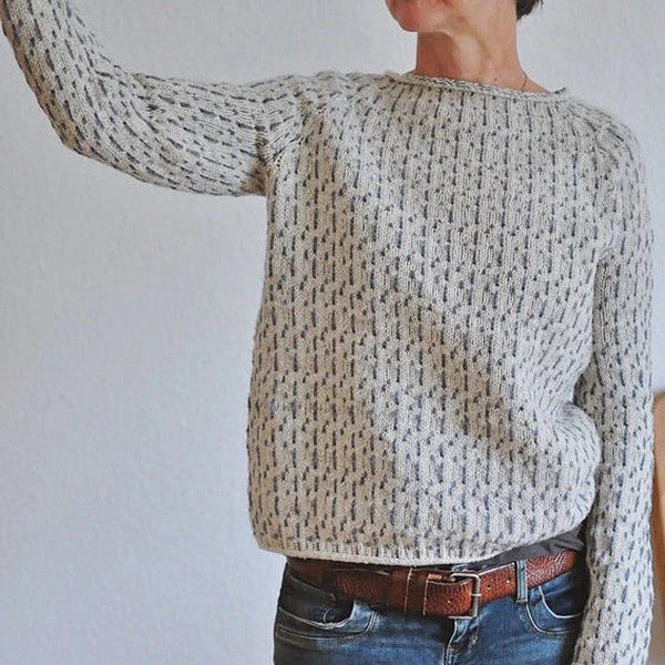 Strickpullover Mit Rundhalsausschnitt Für Damen