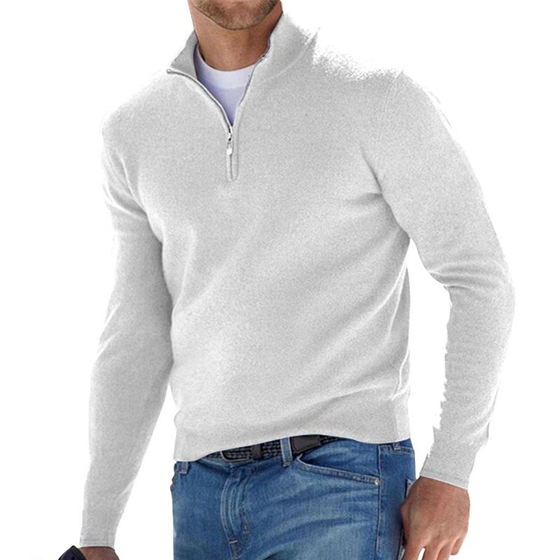 Stylischer Zip Pullover Für Herren Winter